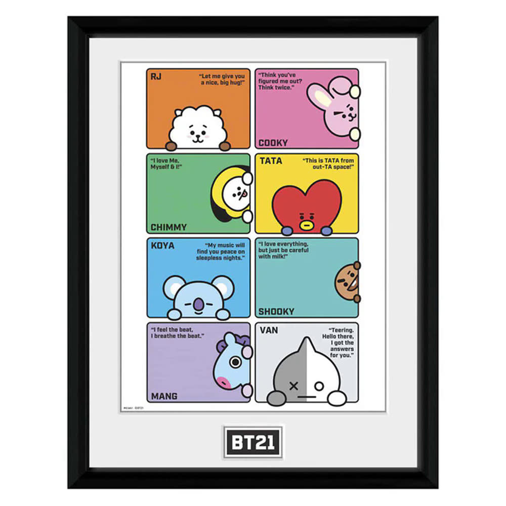 Постер Framed Print: BT21 - Compilation, 30x40cm