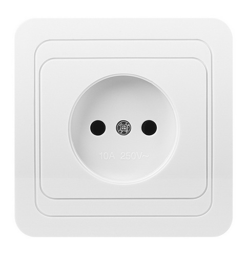 Розетка SMARTBUY скрытая установка, 1-местная без заземления 10А белая "Марс" (SBE-02w-10-S1-N) (1/1