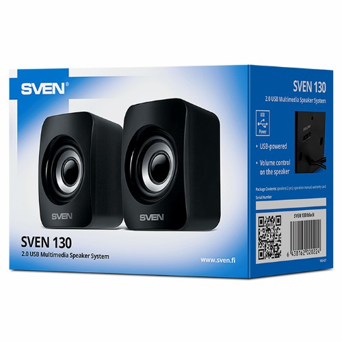 АС SVEN 130, черный (6 Вт, питание USB) (1/20)