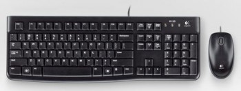 Клавиатура + Мышь Logitech MK120 клав:черный мышь:черный/серый USB