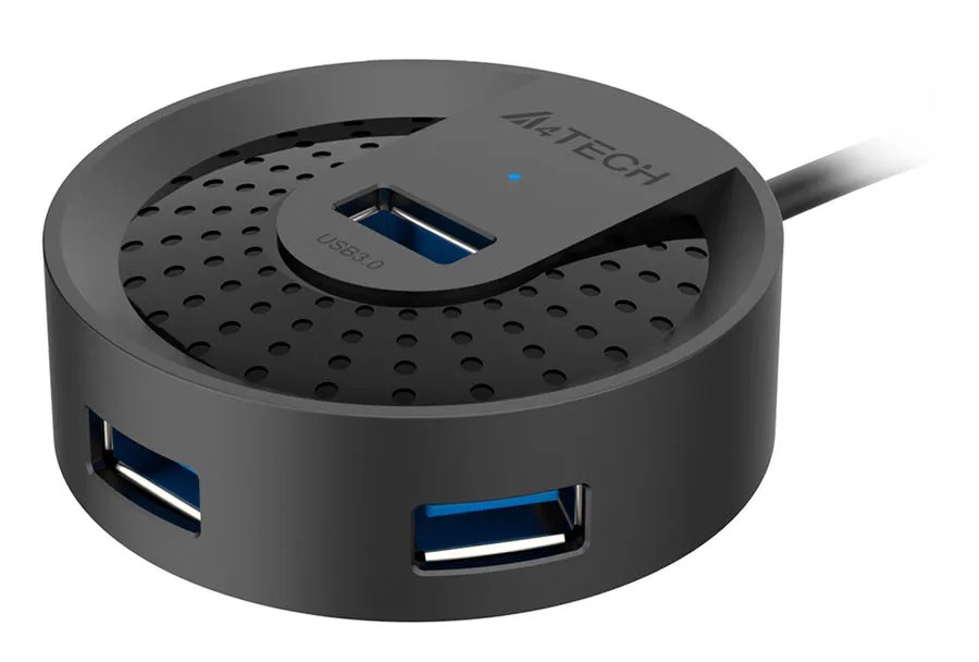 Разветвитель USB 3.0 A4Tech HUB-30 4порт, черный (1/60)