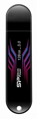 USB 3.0  128GB  Silicon Power  Blaze B10, термочувствительный корпус, черный