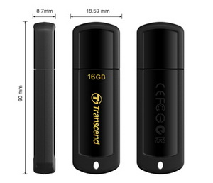USB  16GB  Transcend  JetFlash 350  чёрный