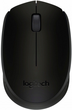 Беспроводная мышь LOGITECH B170 black оптическая (1000dpi)  USB для ноутбука (2but) черный [910-0046