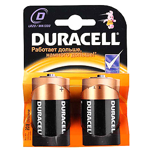 Элемент питания DURACELL  LR20  BL2  BASIC  (2/20/3300)