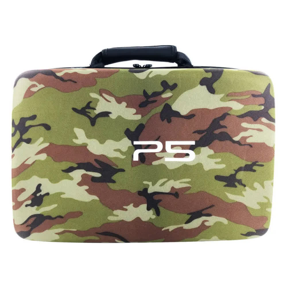 Сумка для консоли и геймпадов PS5 camo brown