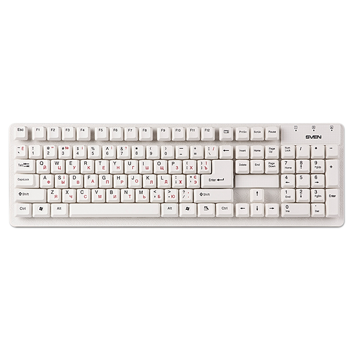 Клавиатура проводная SVEN Standard 301 USB белая