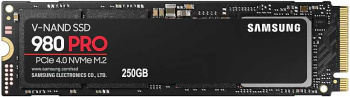 Внутренний SSD  Samsung  250GB  980 Pro, PCIe 3x4, R/W -6400/2700 MB/s, (M.2),2280, V-NAND 3-bit MLC